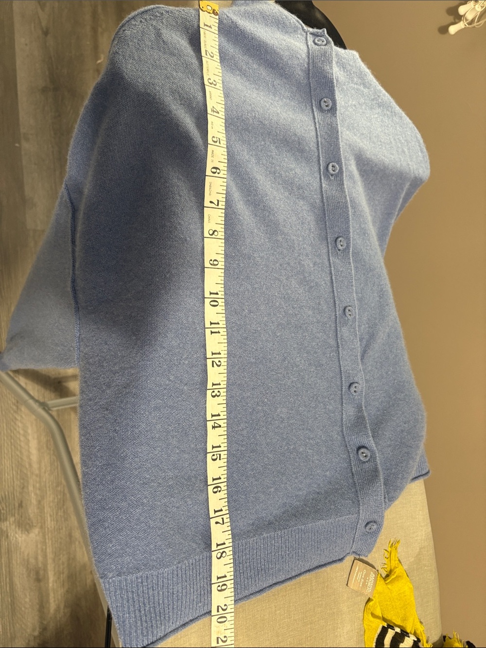 Pilcro Dusty Blue Button-Back Cardigan - Picture 8 of 8